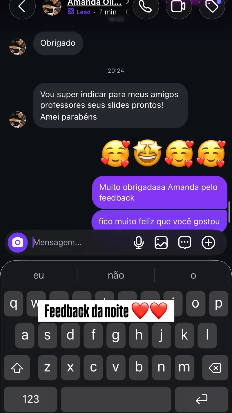 Depoimento de professor